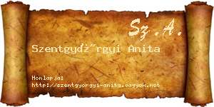 Szentgyörgyi Anita névjegykártya
